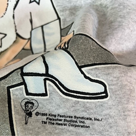 Vintage 1995's Betty Boop Y2K sweater Rock Star XL - Picture 9 of 10
